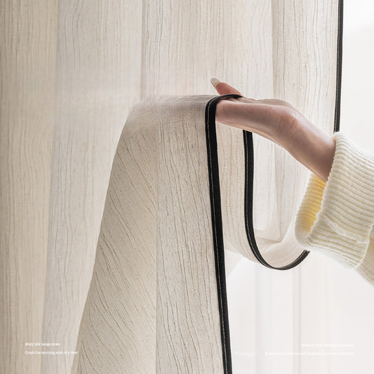 Wooden Pattern Linen  Sheer