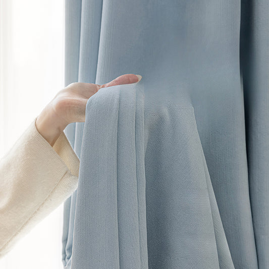 Double-sided full-blackout chenille curtains