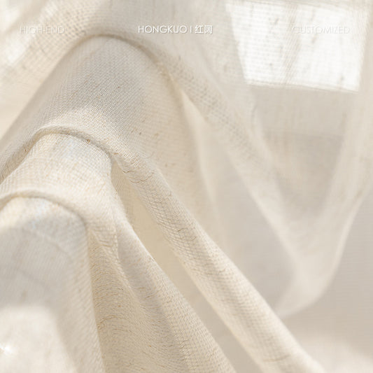 cream linen sheer