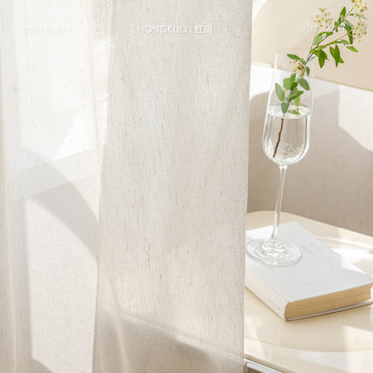 cream linen sheer
